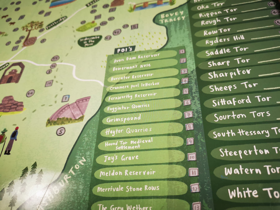 Dartmoor Scratch Map