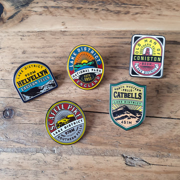 Lake District Fells pins (set of five) - £5 off bundle deal!