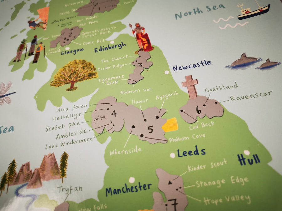 UK National Parks Scratch Map