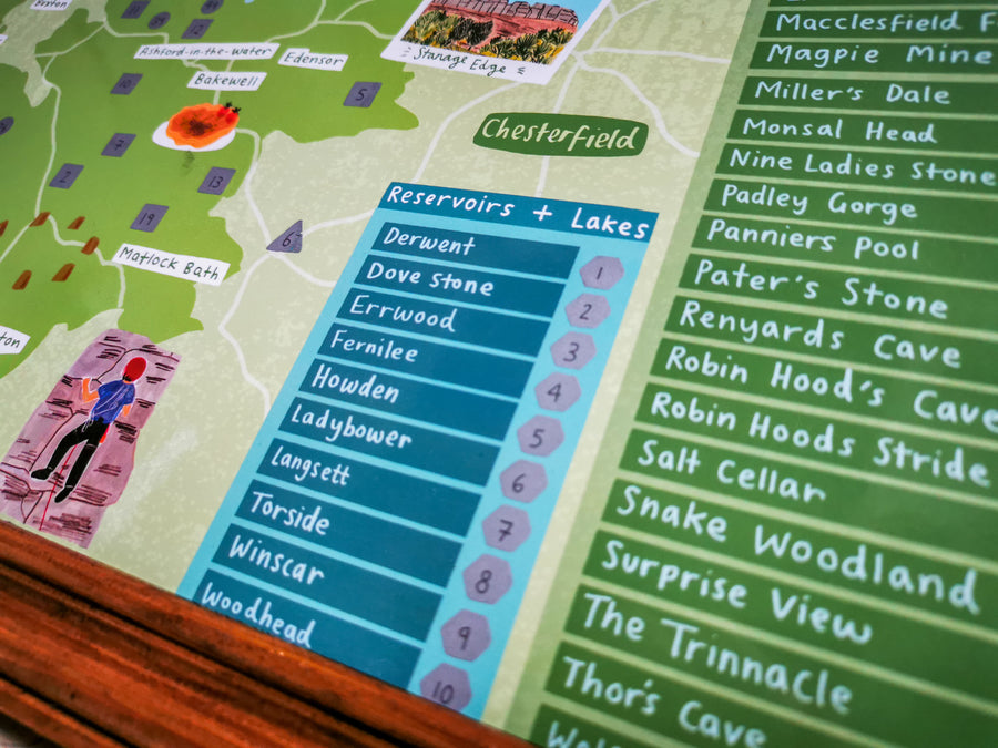 Peak District Scratch Map