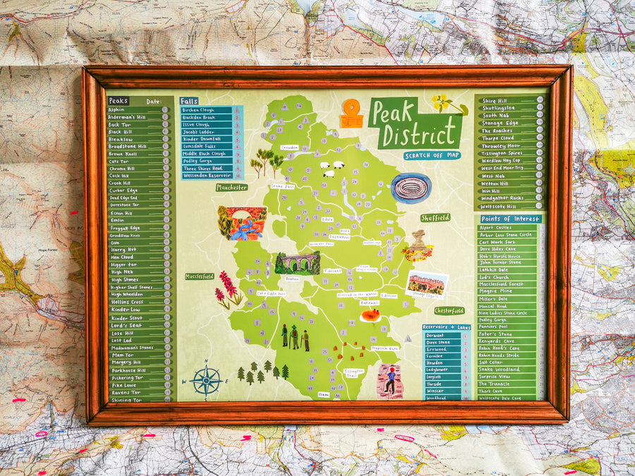 Peak District Scratch Map