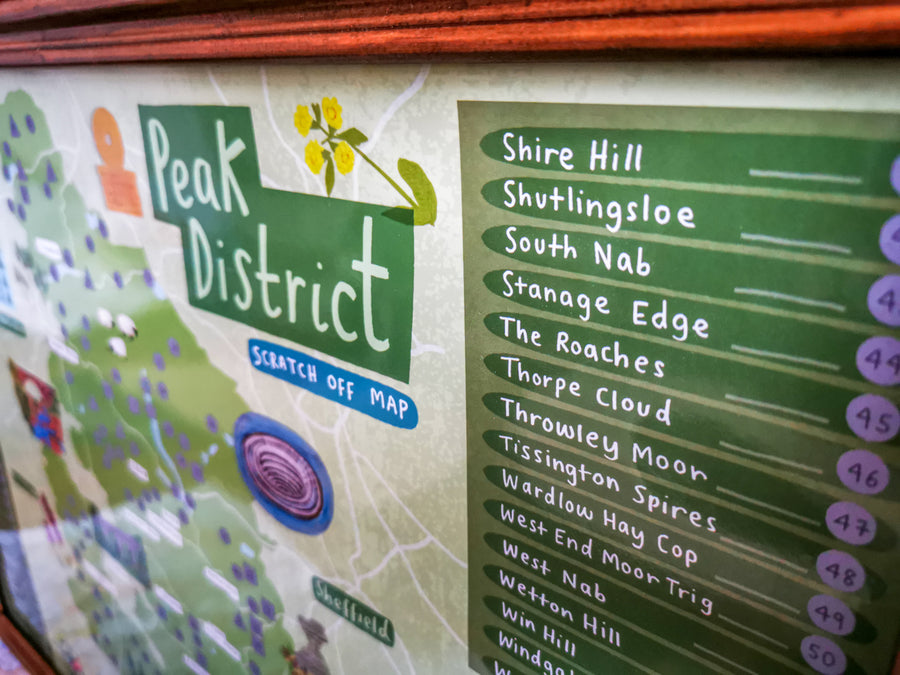Peak District Scratch Map